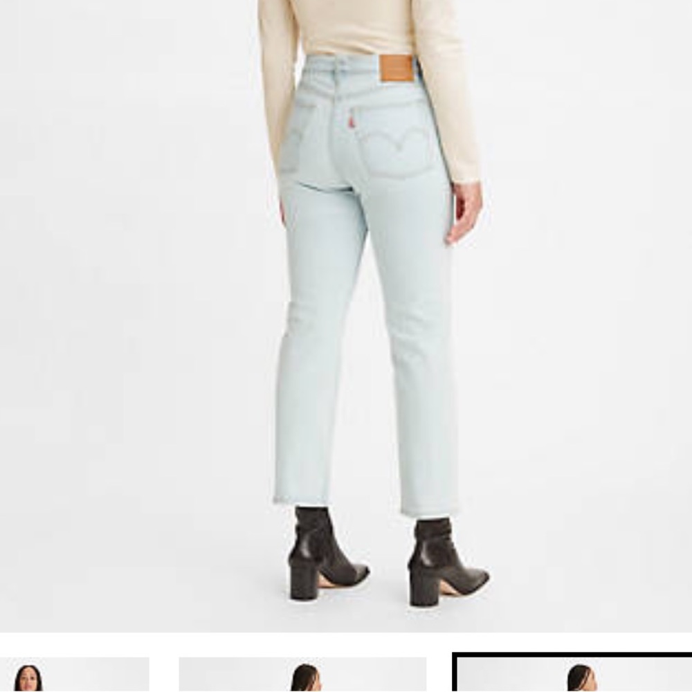 LEVI’S Wedgie Straight Fit size 29 jeans in cyan - Picture 2 of 6